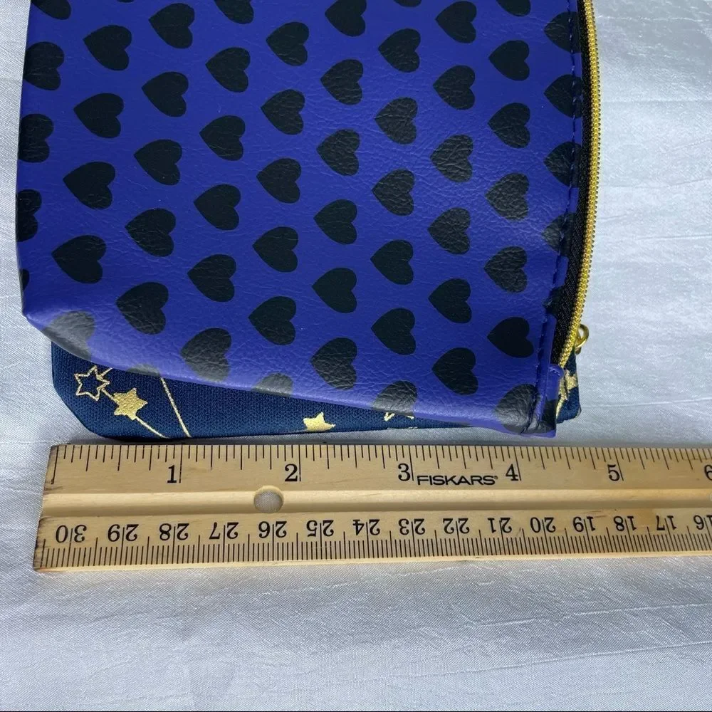 Ipsy 2 bags, Purple With Black Hearts and Constellation Blue With Gold Stars
